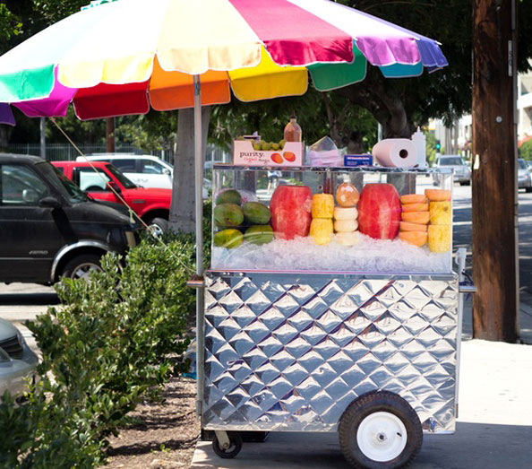 hand-push-food-cart