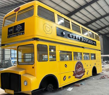 double decker bus food truck